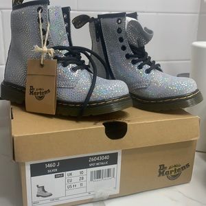 Girls spot metallic Doc Martens girls  size 11 , new with tags